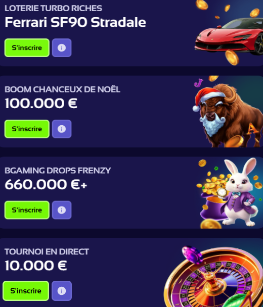 Bonus après inscription sur Browinner Casino