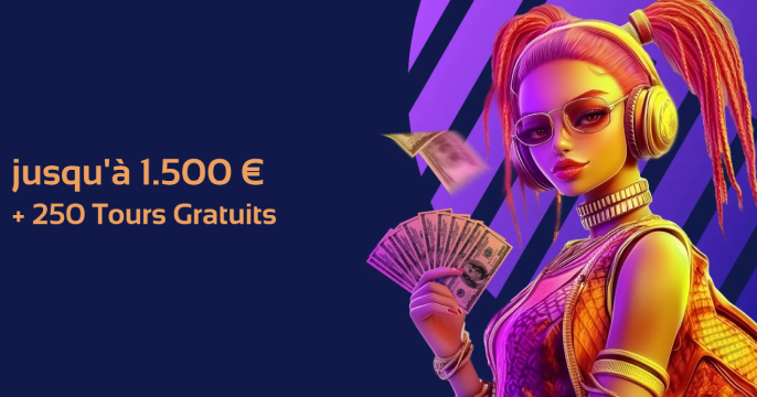 La bannière principale avec le mascotte Bro winner propose des bonus et des jeux du Browinner Casino.